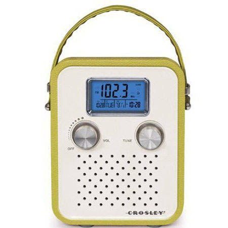 Crosley Radio CR8006A Mono Songbird Portable Clock Radio, Green
