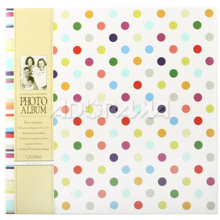 C.R. Gibson P457031 Dots/Strips Album for 8 10x12in