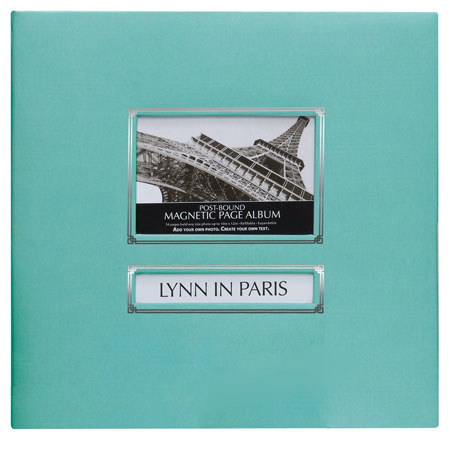 C.R. Gibson Postbound Magnetic Page Album, 8 -10x12 Magnetic Pages -Blue Crush