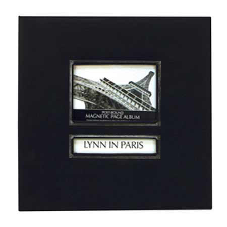 C.R. Gibson Postbound Magnetic Page Album W/8 - 10 x 12" -Jet Black
