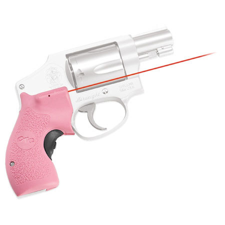 Crimson Trace LaserGrips Red Laser for S&W J-Frame Round Butt, Pink
