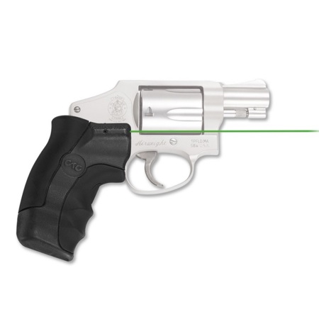 Crimson Trace Lasergrips Green Laser for Smith & Wesson J-Frame, Round Butt