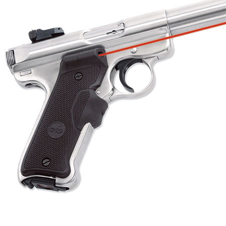 Crimson Trace Rubber Overmold Red Lasergrip Set with Front Activation