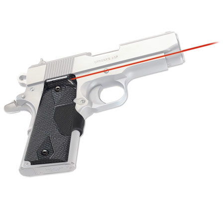 Crimson Trace Pro-Custom Lasergrip Red Laser Sight for Many 1911 Pistols, Carbon