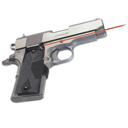 Crimson Trace Pro-Custom Lasergrip Red Laser Sight for Many 1911 Pistols, Carbon
