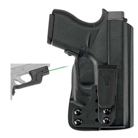 Crimson Trace LaserGuard Green Laser f/ Glock 43, with Blade-Tech Holster