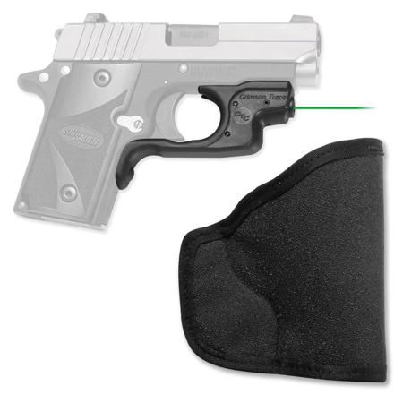 Crimson Trace LaserGuard Green Laser Sight & Pocket Holster f/ Sig Sauer Pistols