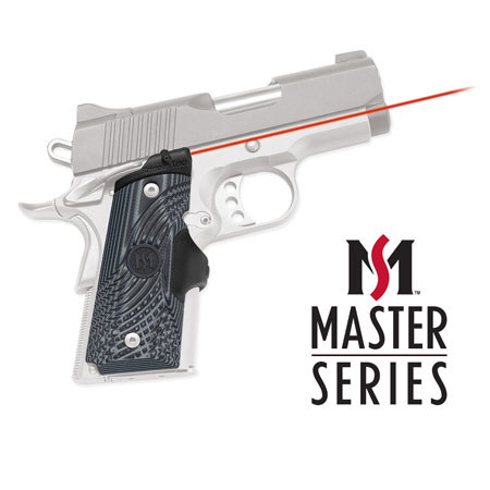 Crimson Trace Master G10 Black/Gray Lasergrip Red Laser f/1911 Compact Pistols