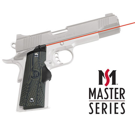 Crimson Trace Master G10 Green/Black LaserGrip Red Laser for 1911 Full Pistols