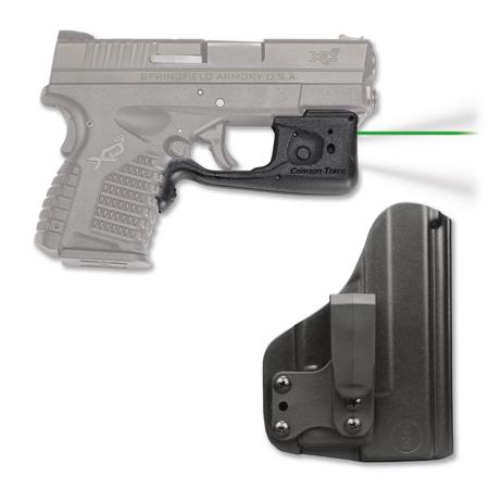 Crimson Trace LaserGuard Pro Green Laser & Light, Holster f/ Springfield XD-S