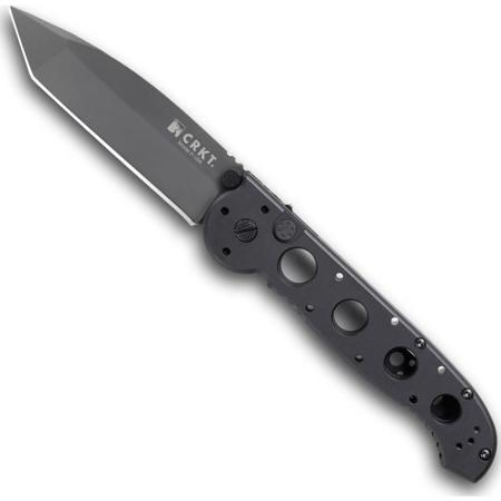 CRKT M16-04A Automatic Folding Tacticle Knife, 4" Tanto Fine Edge Black Blade
