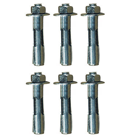 Crimson HE386 3/8" Concrete Expansion Anchors, 6 Pack