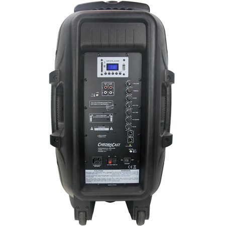 ChromaCast Portable PA 2-Channel 2-Way Rechargeable Active 120W Sound System