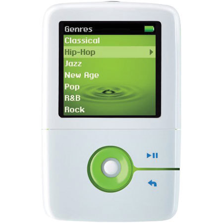 Creative Labs Zen V, 2 GB MP3 / WMA Player, Color: White/Green #70PF192200081