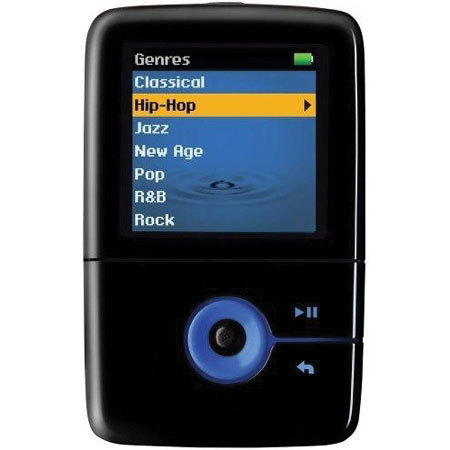 reative Labs Zen V, 4GB MP3/WMA Player, Color: Black/Blue #ZENV4GBBBU