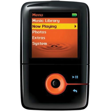Creative Labs Zen V, 1 GB MP3/WMA Player, Color: Black/Orange #ZVP1GBBKOR