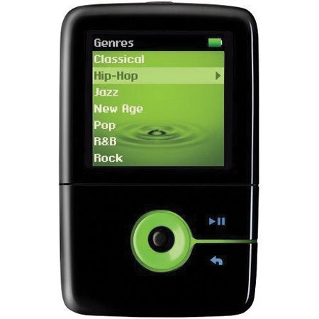 Creative Labs Creative Zen V Plus, 2 GB MP3/WMA Player, Color: Black/Green