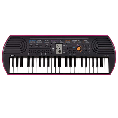 Casio SA-78 44-Key Portable Mini Keyboard, Pink
