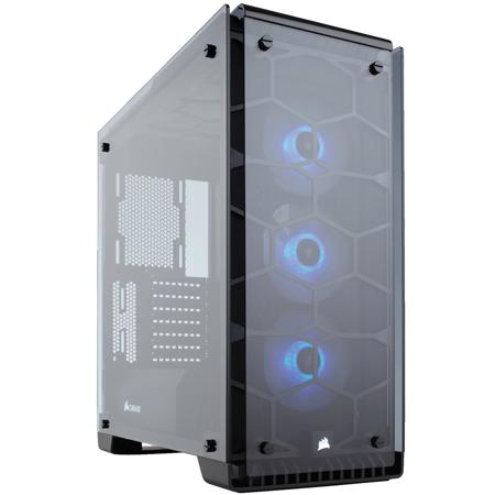 Corsair Crystal 570X RGB Mid-Tower Case, 3 RGB Fans, Tempered Glass, Black