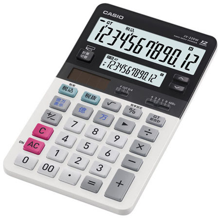 Casio JV-220 Standard Function Calculator with Dual Display