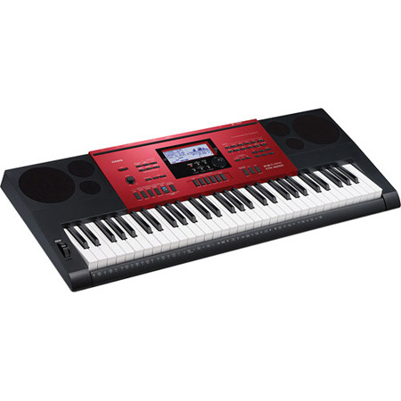 Casio CTK 6250 61 Key Piano Style Portable Keyboard with Touch Sensitivity Red