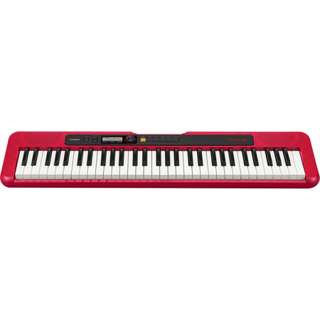 Casio CT-S200 61-Key Digital Portable Keyboard (Red) with Headphones