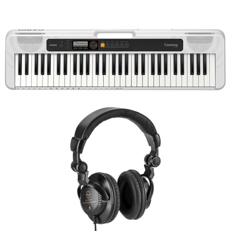 Casio CT-S200 61-Key Digital Portable Keyboard (White) with Headphones