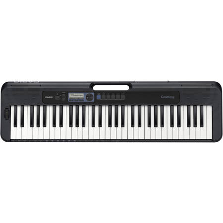 Casio CT-S300 61-Key Piano Style Keyboard, Black with Accessories