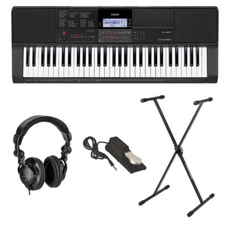 Casio CT-X700 61-Key Piano Style Portable Keyboard with Accessories Kit