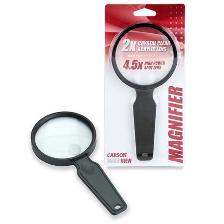Carson DS-36 MagniView 2x Hand Magnifier (Spot 4.5x)