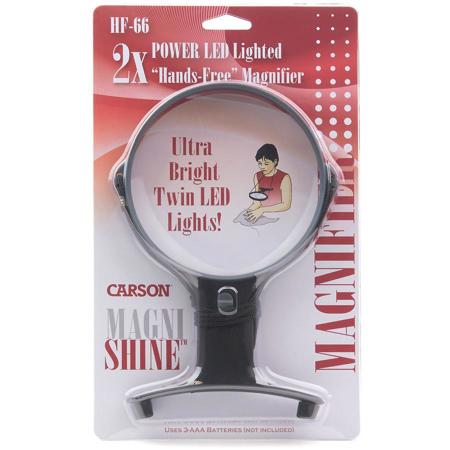 Carson HF-66 2x MagniShine Hands Free LED Lighted Magnifier