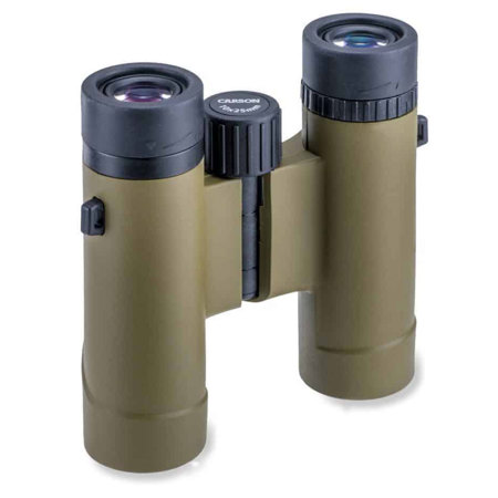 Carson 10x25 Stinger Compact Binocular, 5.5 Degree Angle of View, Olive Green