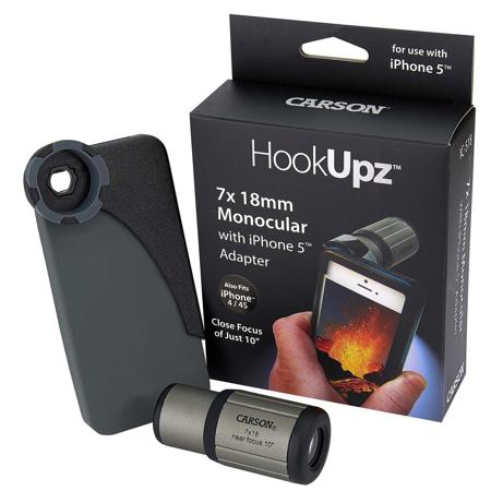 Carson IC-518 HookUpz iPhone 5 / iPhone 5S Adapter with 7x18 Monocular
