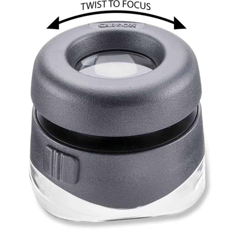 Carson LH-50 VersaLoupe 10x Power LED Lighted Focusing Loupe Magnifier