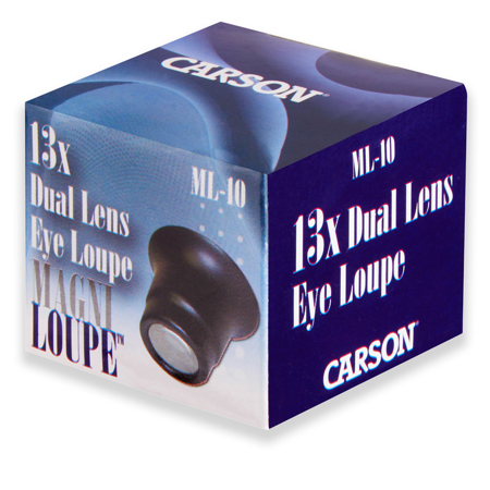 Carson ML-10 13x MagniLoupe Dual Lens Eye Loupe Magnifier