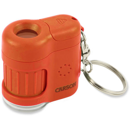 Carson MM-280 MicroMini 20x LED Lighted Pocket Microscope, Orange