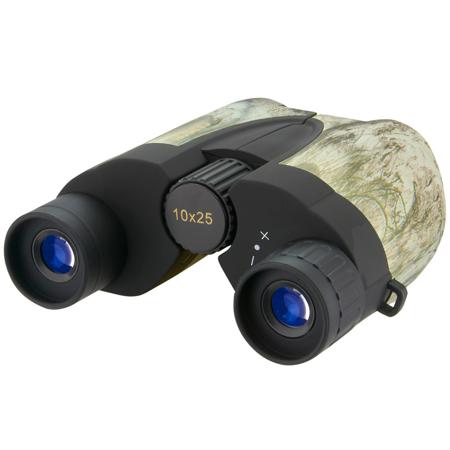 Carson 10x25 Outlaw Porro Prism Binocular, 5.8 Deg Angle of View, Mossy Oak