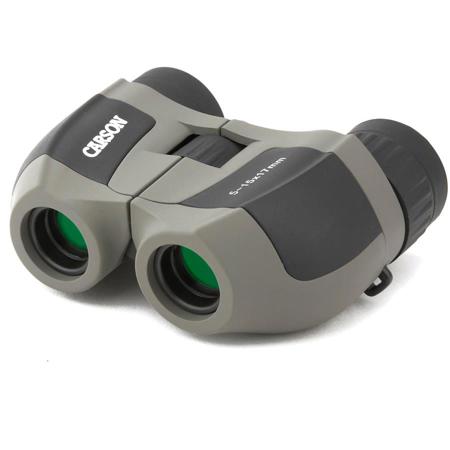 Carson 5-15x17 Mini Zoom Porro Prism Binocular, 6.0-3.5 Deg Angle of View,Silver