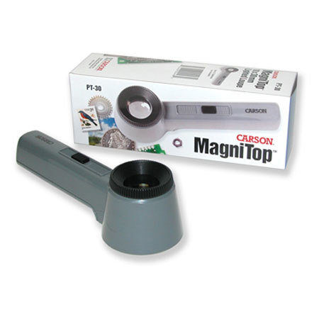 Carson PT-30 10x MagniTop Illuminated Compact Table-Top Magnifier