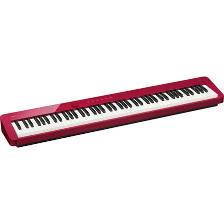 Casio PX-S1100 Privia 88-Key Slim Digital Stage Piano with Bluetooth Adapter, Red
