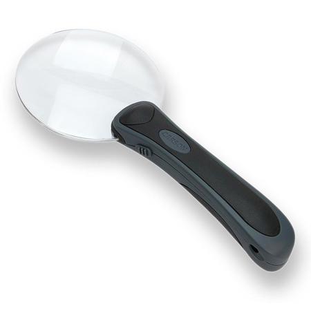 Carson 2x LED Lighted RimFree Magnifier with Soft Pouch