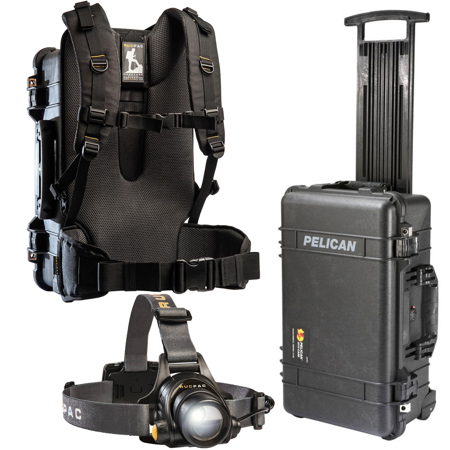 RucPac Pro Hardcase Backpack Conversion, Bundle with 1510 Hard Case and Headlamp
