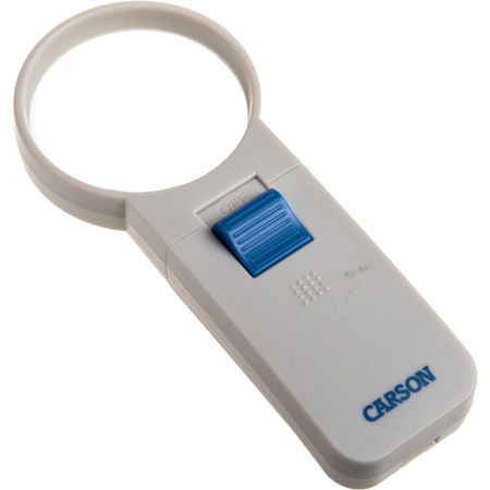Carson SV-50 Illuminated Handheld 5x Power 2.5" Aspheric LED Lighted Magnifier