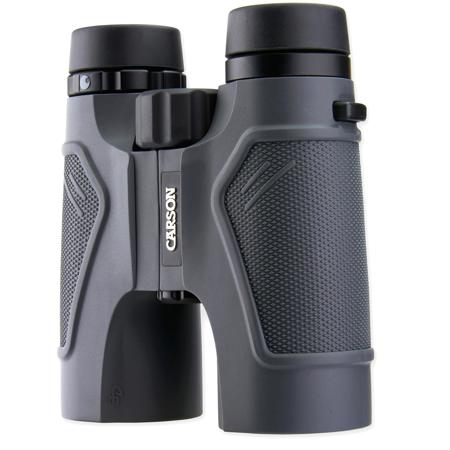 Carson 8x42mm 3D Roof Prism Binocular, 6.3 Degree Angle of View, Gray