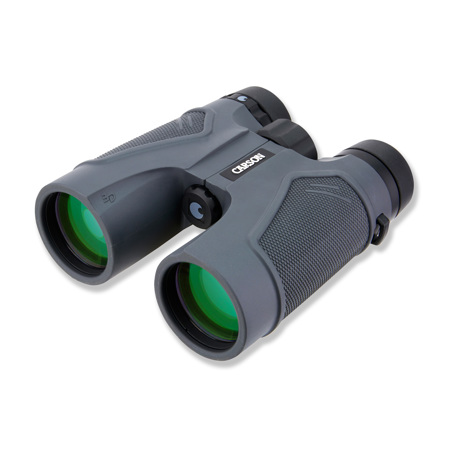 Carson 8x42mm 3D Roof Prism Binocular, 6.3 Degree Angle of View, Gray