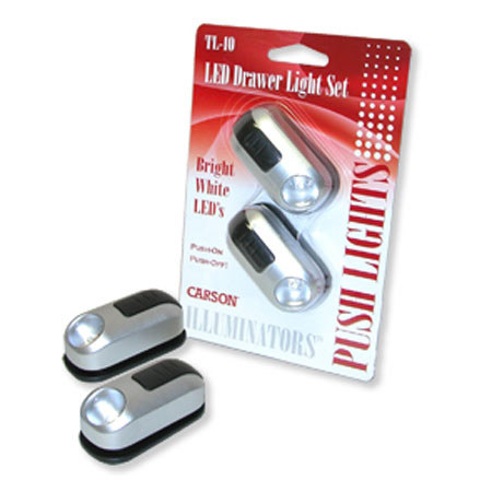 Carson Illuminators LED Drawer Light Set, Twin Pack, 2x CR2032