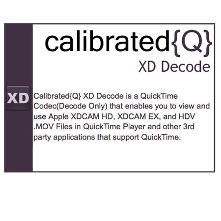 Calibrated Software CalibratedQ} XD Decode for Mac OSX