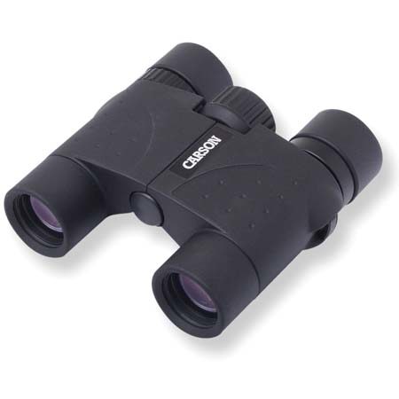 Carson 10x25 XM Series, Compact Water Proof Roof Prism Binocular with 5.0 Degree Angle of View, Black, USA