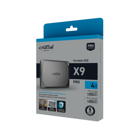 Crucial X9 Pro USB 3.2 Type-C Portable External SSD