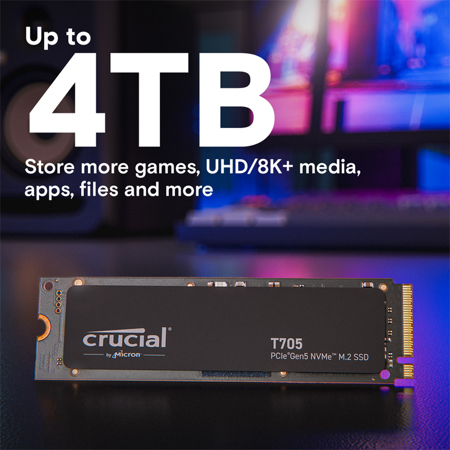 内蔵型SSD Crucial SSD 2TB T705 PCIe Gen5 NVMe M.2 image.png